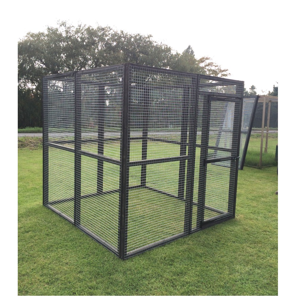 Painted Fox / Dog Safe 6ft x 6ft 16G Rabbit Chicken Run No Roof